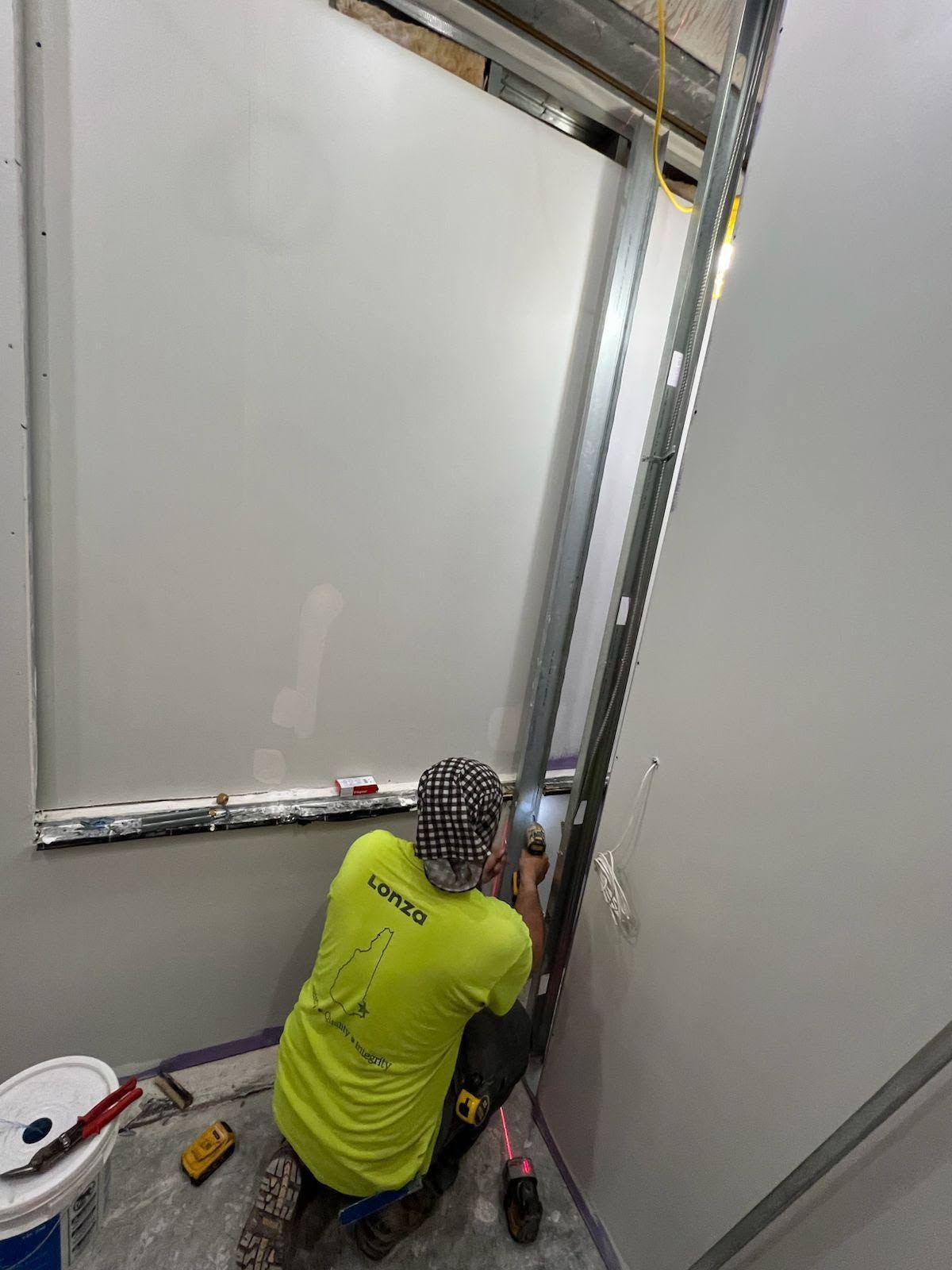 Metal wall and drywall repair at the Portsmouth animal hospital — photo 6